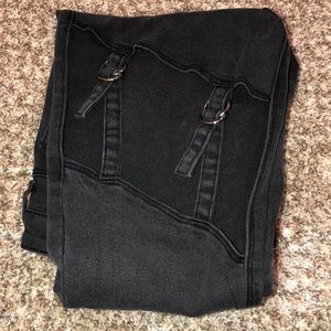 Cut out black jeans